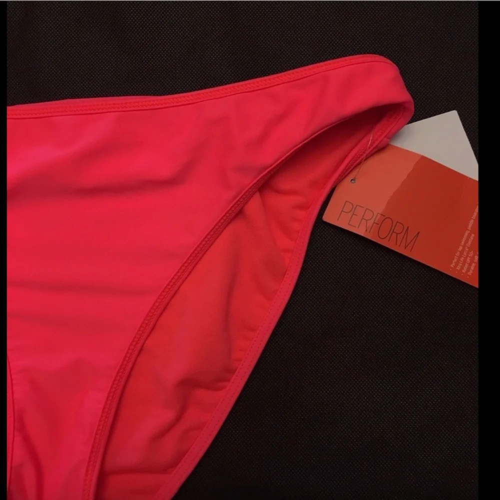 NWT Zella Hipster‎ Bikini Bottoms Neon Coral Samba